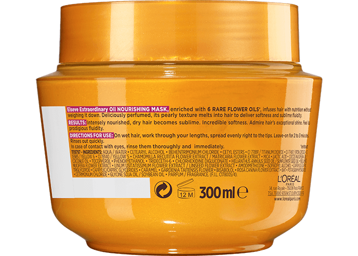 Haircare Mask Elseve Nourishing Packshot Back